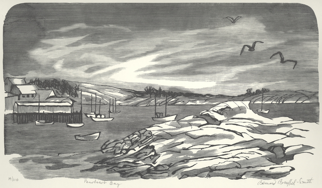 Bernard Brussel-Smith, ‘Penobscot Bay or Stonington, Maine’, 1954, Print, Wood Engraving, Childs Gallery