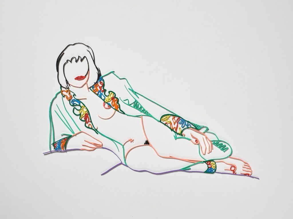 Tom Wesselman - Monica Lying On One Elbow With Robe