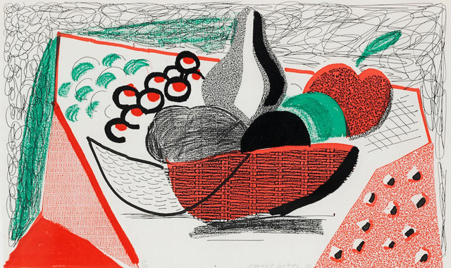 David Hockney, ‘Apples Pears & Grapes, May 1986’, 1986, Kenneth A. Friedman & Co.
