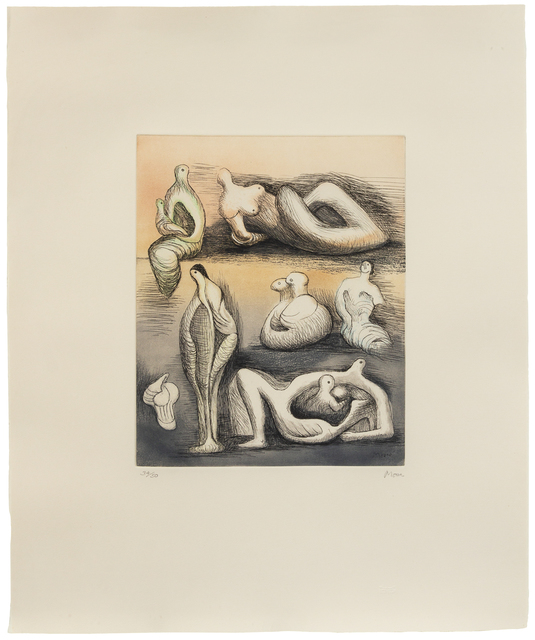 Henry Moore, ‘Sculpture Ideas’, 1982, Print, Etching and aquatint, Hindman