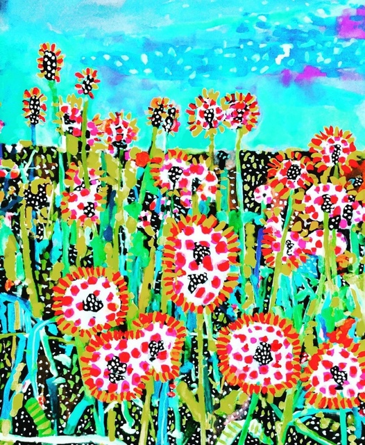Andee Axe, ‘In Bloom’, 2020, Painting, Acrylic, canvas, glitter, resin, The Illustrated Gallery