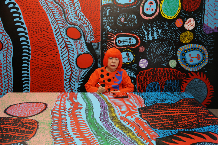 © Yayoi Kusama. Courtesy of David Zwirner, New York; Ota Fine Arts, Tokyo / Singapore / Shanghai; Victoria Miro, London; YAYOI KUSAMA Inc. © Yayoi Kusama. Courtesy of David Zwirner, New York; Ota Fine Arts, Tokyo / Singapore / Shanghai; Victoria Miro, London; YAYOI KUSAMA Inc.