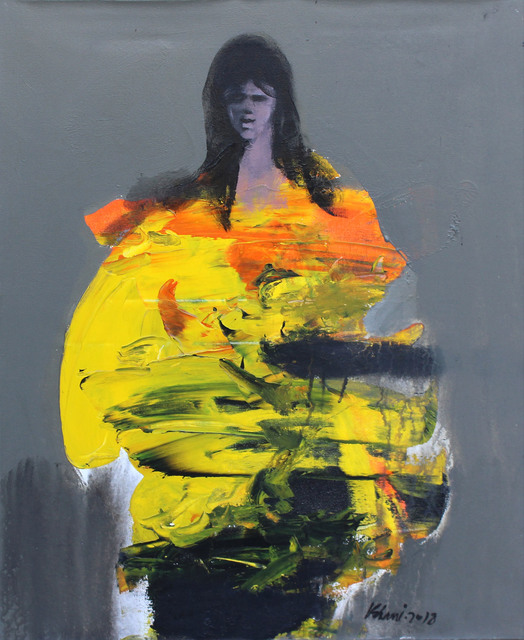 Khalid El-Khani, ‘Lady in Yellow’, 2018, Orient Gallery