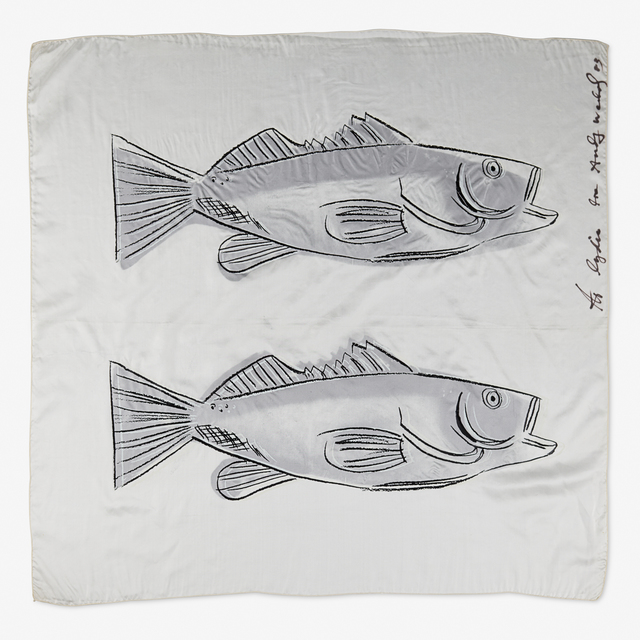 Andy Warhol, ‘Untitled (Fish)’, 1983, Print, Screenprint on silk scarf (unique), Rago/Wright