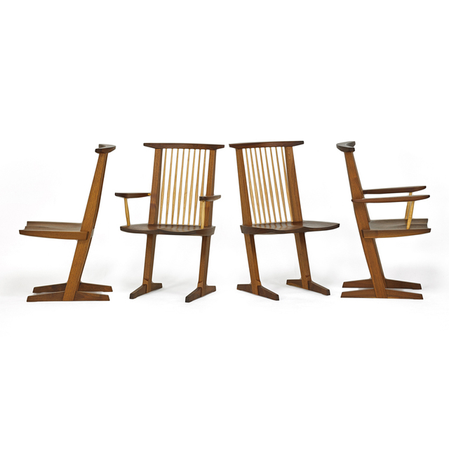 Mira Nakashima, ‘Four Conoid Chairs, Two Arm, Two Side, New Hope, PA’, 2000, Rago/Wright