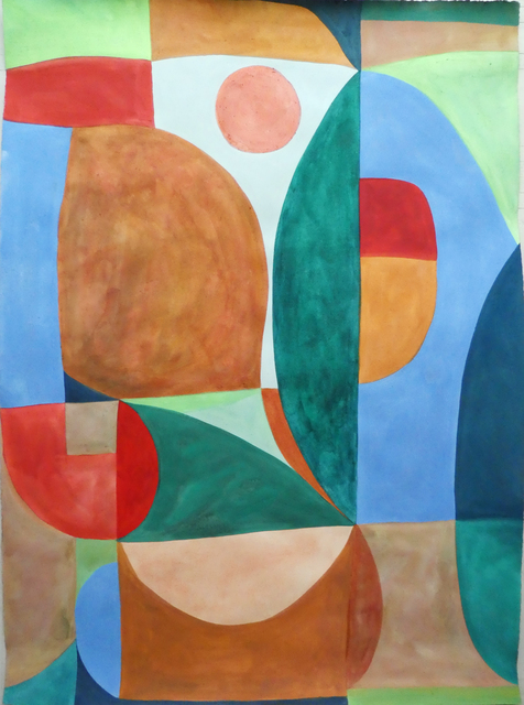 Caroline Denervaud, ‘Paysage avec lacs et forêts’, 2019, Drawing, Collage or other Work on Paper, Casein on paper, Otomys Contemporary