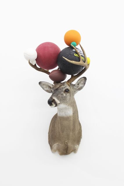 Gabriel Rico, ‘III from the series –Excessive butter–’, 2019, Installation, Taxidermy, balls, Perrotin