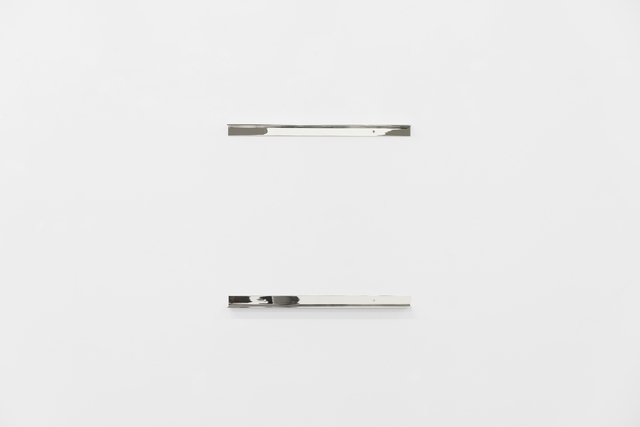 Gerold Miller, ‘Monoform 72’, 2019, Sculpture, Two aluminum angles, lacquered and chromed, Cassina Projects