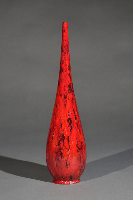 Tommy Zen, ‘Red Magma Flute ’, 2020, Sculpture, Ceramic, Thompson Landry Gallery