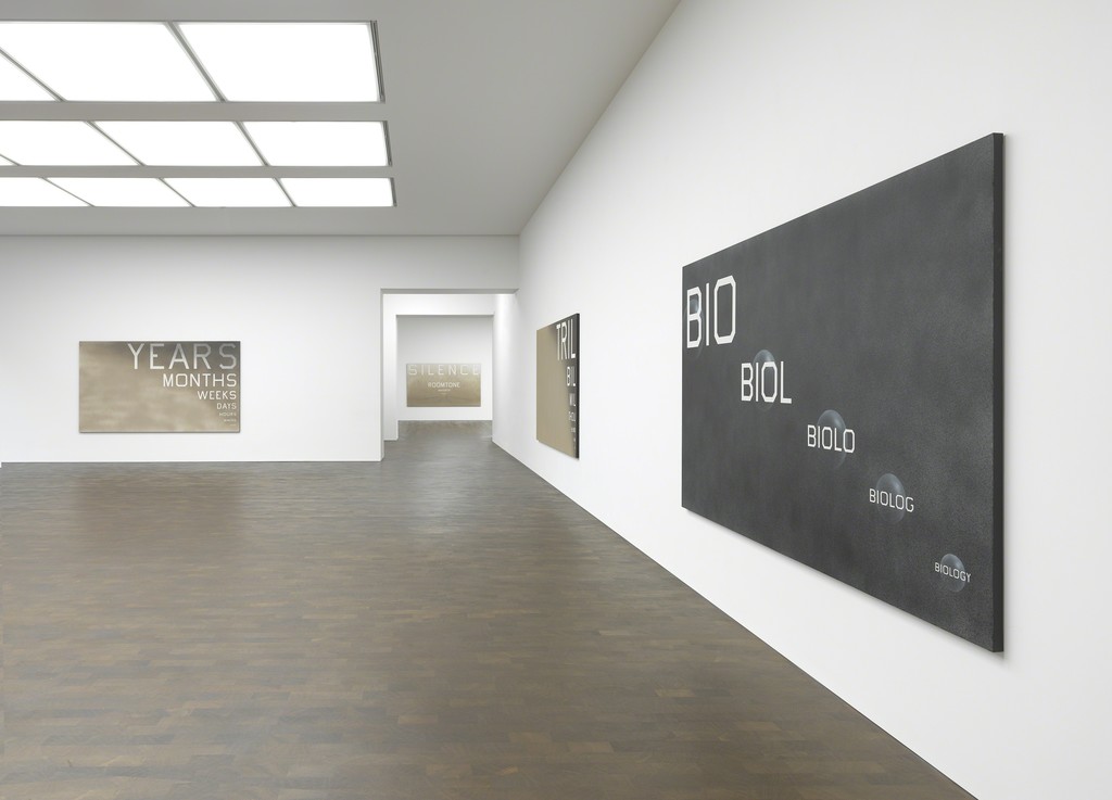 Installation views of Ed Ruscha's Extremes and In-Betweens exhibition at Gagosian, Grosvenor Hill from October 5 - December 17, 2016. © Ed Ruscha. Courtesy Gagosian. Photo by Mike Bruce. Installation views of Ed Ruscha's Extremes and In-Betweens exhibition at Gagosian, Grosvenor Hill from October 5 - December 17, 2016. © Ed Ruscha. Courtesy Gagosian. Photo by Mike Bruce.