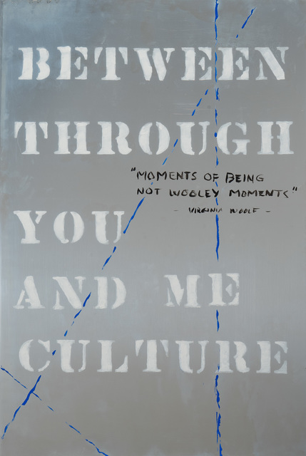 Edwin Schlossberg, ‘Between Through’, 2014, Painting, Acrylic on polished aluminum 36 x 24 inches, Ronald Feldman Gallery