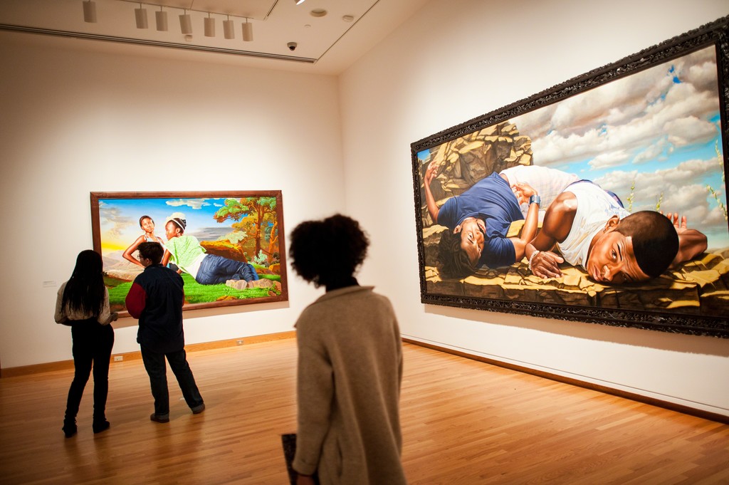 Installation view of Kehinde Wiley: A New Republic at the Seattle Art Museum. © Seattle Art Museum, Photo: Elizabeth Crook. Installation view of Kehinde Wiley: A New Republic at the Seattle Art Museum. © Seattle Art Museum, Photo: Elizabeth Crook.