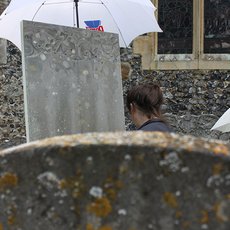 Josephine Halvorson, Josephine Halvorson painting on-site in Shoreham, Kent, United Kingdom. (2012)