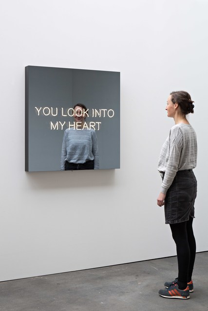 Jeppe Hein, ‘YOU LOOK INTO MY HEART’, 2017, Sculpture, Powder coated aluminium, neon tubes, two-way mirror, powder coated steel, transformers, KÖNIG GALERIE