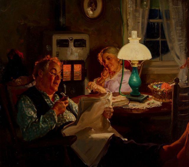 Charles E. Chambers, ‘Elderly Couple’, 20th Century, The Illustrated Gallery