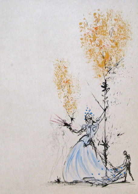 Salvador Dalí, ‘Woman and Page’, 1968, Print, Drypoint with added color, DTR Modern Galleries