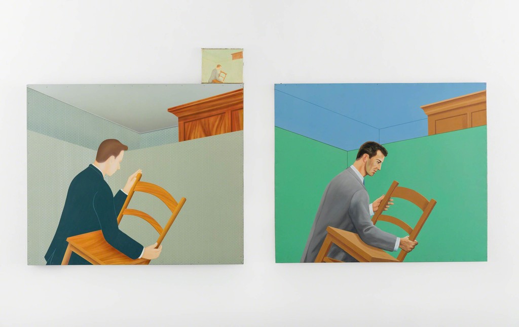 Francis Alÿs, Untitled (in three parts), 1995-1996. Triptych, encaustic on linen. Collection of Institute of Contemporary Art, Miami. Gift of Stanley and Nancy Singer. Photo: Silvia Ros. Francis Alÿs, Untitled (in three parts), 1995-1996. Triptych, encaustic on linen. Collection of Institute of Contemporary Art, Miami. Gift of Stanley and Nancy Singer. Photo: Silvia Ros.