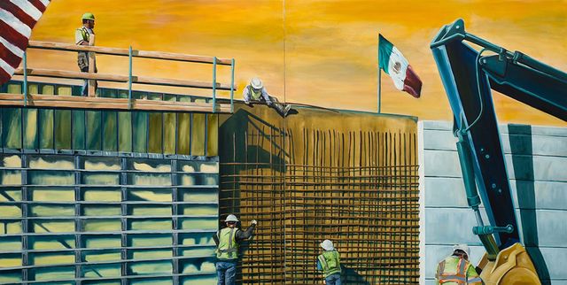Augustine Chavez, ‘The Wall ’, 2016, Painting, Oil on Panel, The Contemporary Art Modern Project