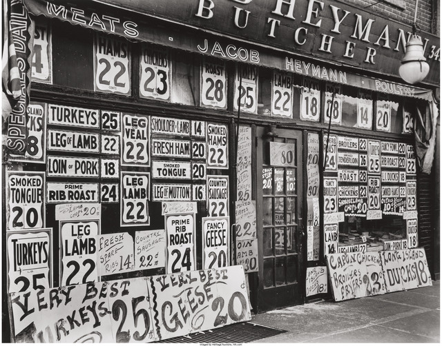 Berenice Abbott, ‘Jacob Heyman Butcher Shop, 345 Sixth Ave. June 13’, 1938, Heritage Auctions