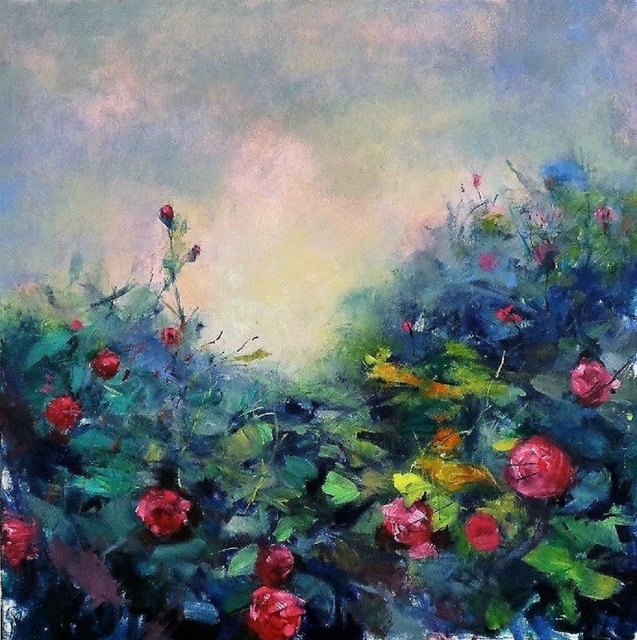 Carmelo Blandino, ‘Field of Wild Roses’, 2015, Painting, Acrylic on canvas, Galerie Sono