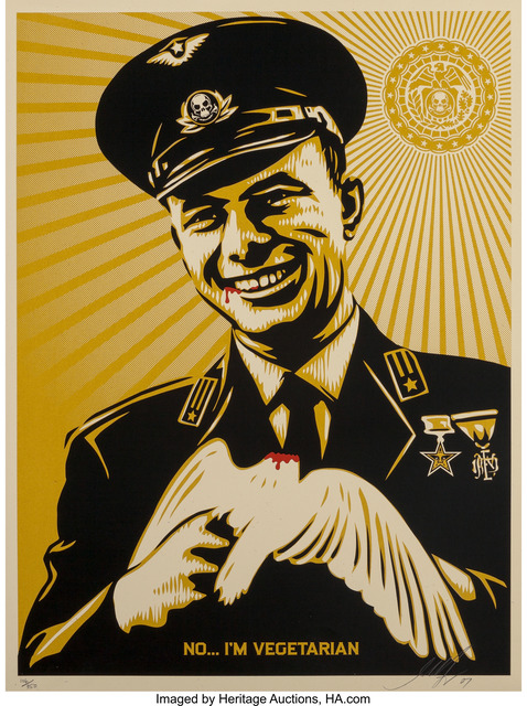 Shepard Fairey (OBEY), ‘No, I'm Vegetarian’, 2007, Heritage Auctions
