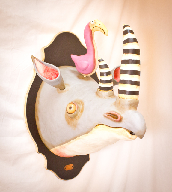 Valency Genis, ‘Presley & Wynona ’, 2020, Sculpture, Epoxy clay, wood, wire, glass, acrylic and oil, Haven Gallery