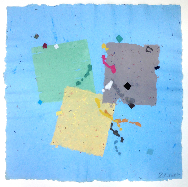 Kikuo Saito, ‘Tin Garden’, 1981, Drawing, Collage or other Work on Paper, Collage on Handmade Paper, Hans den Hollander Prints
