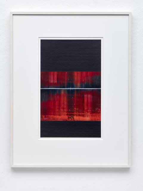 Frank Gerritz, ‘Abstract painting’, 2014, Drawing, Collage or other Work on Paper, Paintstick on printed paper, Taguchi Fine Art