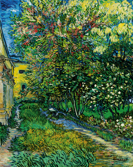 Vincent van Gogh, ‘The garden of the asylum at Saint-Rémy’, May 1889, Painting, Oil on canvas, Kröller-Müller Museum