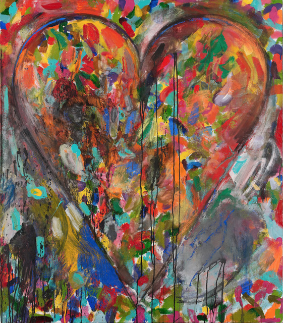 Jim Dine, ‘Random Sewing’, 2009, Painting, Acrylic, charcoal and sand on canvas, Art Of The World Gallery