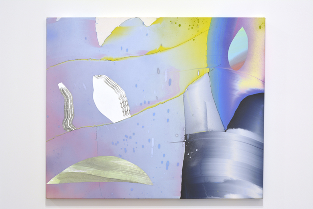 Lauren Silva, ‘Untitled’, 2017, Mixed Media, Archival print on silk charmeuse, with paper, acrylic, ink, gouache & spray paint, Barney Savage Gallery