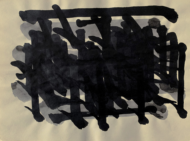 Piero Del Bondio, ‘Senza titolo’, ca. 1990, Drawing, Collage or other Work on Paper, China ink on paper, Galerie Palü