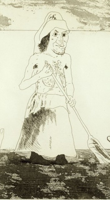 David Hockney, ‘The Enchantress in her Garden from Illustrations for Six Fairy Tales from the Brothers Grimm’, 1969, Grob Gallery