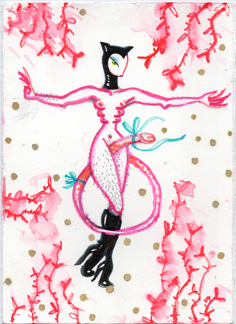 Itziar Bilbao Urrutia, ‘Our Lady Of The Tail’, 2019, Drawing, Collage or other Work on Paper, Watercolour and felt tip markers on paper, IFAC Arts
