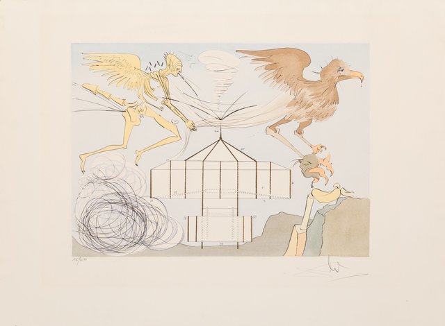 Salvador Dalí, ‘L'aeroplane, from Hommage a Leonardo da Vinci’, 1975, Heritage Auctions