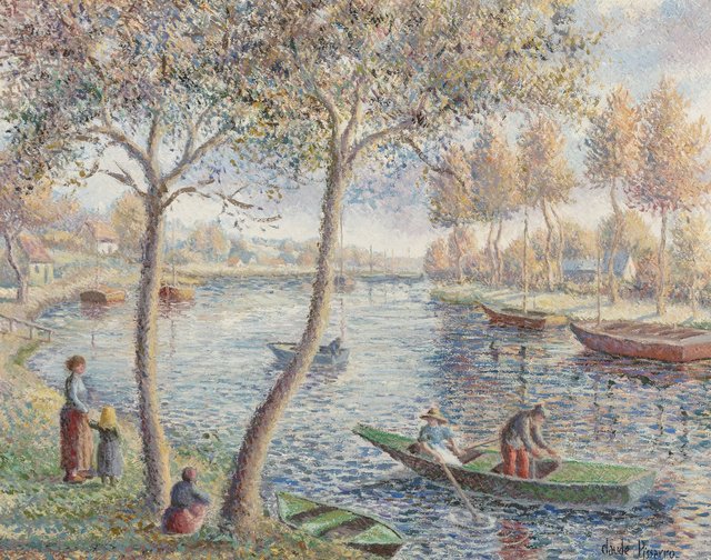 Hugues Claude Pissarro, ‘Dimanche d'un bel octobre au bord de l'Orne’, Painting, Oil on canvas, Heritage Auctions