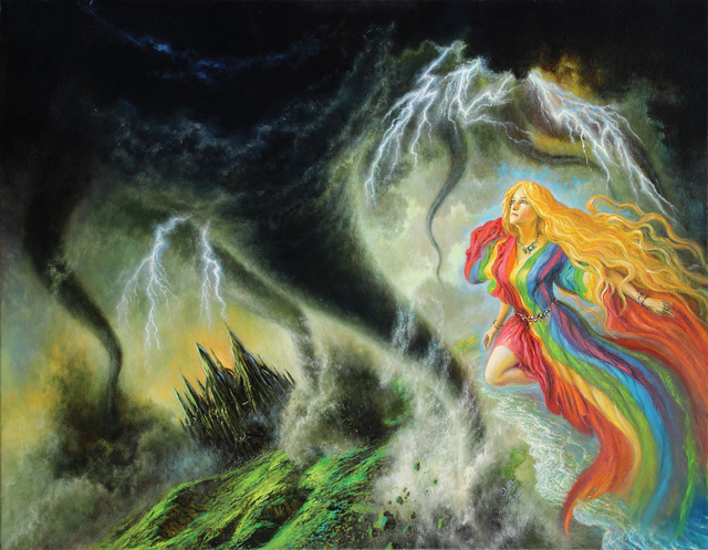 Bob Eggleton, ‘Polychrome’, 2015, Painting, Oil on board, IX Gallery