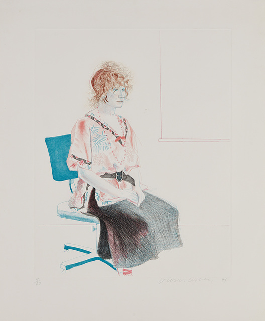 David Hockney, ‘Celia Seated on an Office Chair’, 1974, Phillips