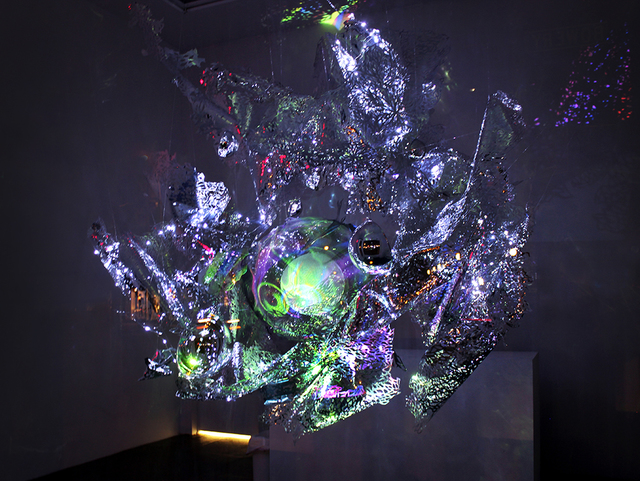 Julia Sinelnikova, ‘NARKADINE’, 2016, Installation, Hand cut mylar, resin, monofilament, fiberglass, acrylic, LED lights, projected light, Wallplay