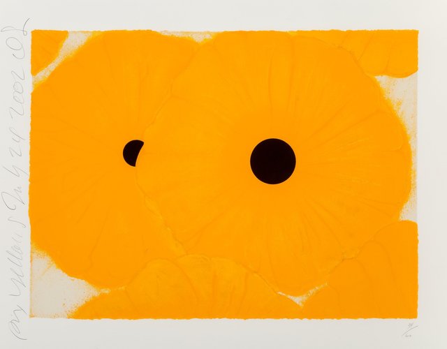 Donald Sultan, ‘Six Yellows’, 2004, Print, Screenprint in colors with black velvet and flocking on Somerset paper, Heritage Auctions