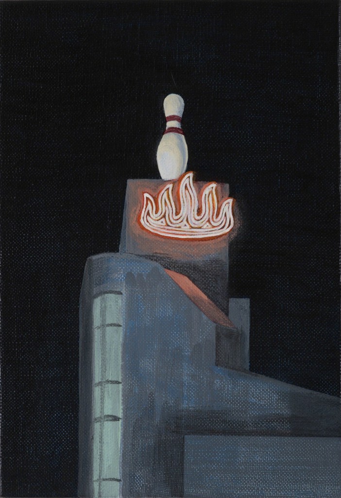 Pin on Fire, 26 x 18cm, Acrylic on linen, 2016 Pin on Fire, 26 x 18cm, Acrylic on linen, 2016
