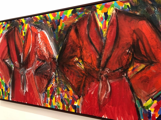 Jim Dine, ‘Anderson and Shepard’, 2008, Painting, Acrylic, sand and charcoal on linen, BOCCARA ART