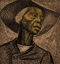 Sharecropper, alternatively titled "Negro Woman," and "Cosechadora de algodón"