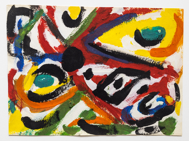 Kim MacConnel, ‘Numero Tres (Flocked Abstract Sketch)’, 1988, Painting, Cotton flocking and acrylic on paper, framed, Rosamund Felsen Gallery