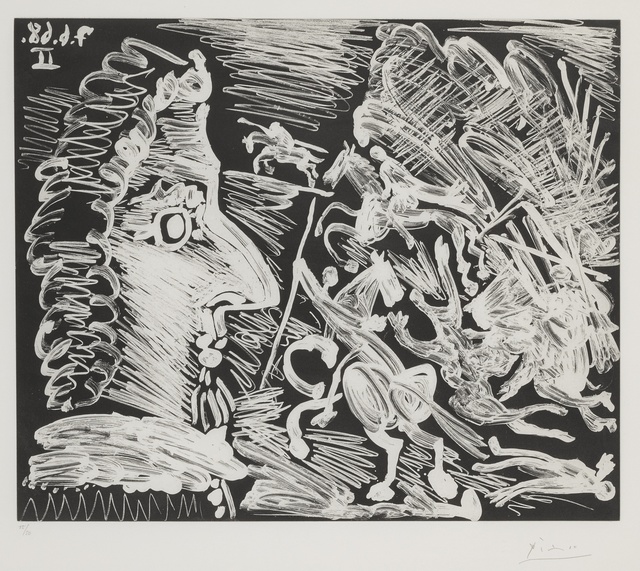 Pablo Picasso, ‘Mousquetaire de profil, avec combat à la lance (B. 1614; Ba. 1640)’, 1968, Sotheby's