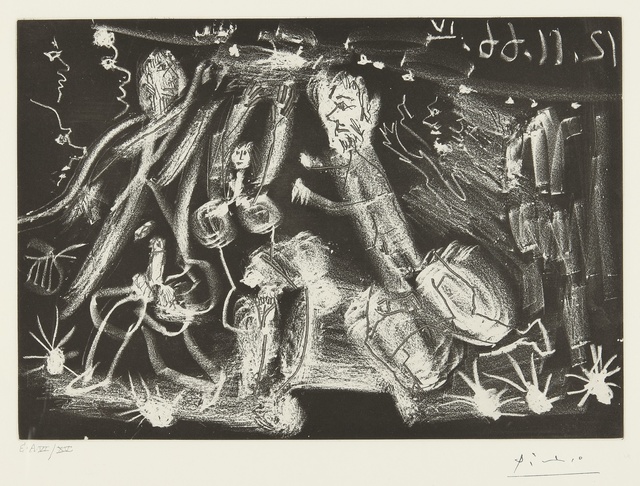 Pablo Picasso, ‘Sous le feux de la rampe: "Au Viol!" (B. 1415; Ba. 1430)’, Sotheby's
