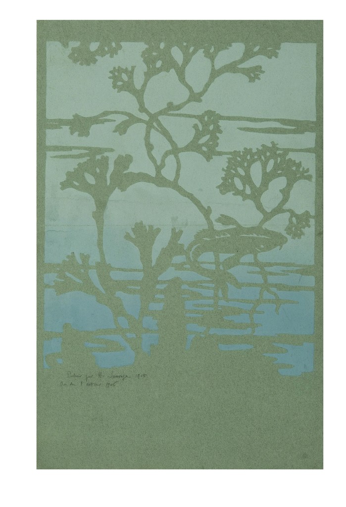 Henri Sauvage, tinted paper, stencil printing, 1905 © Les Arts Décoratifs, Paris, Photo : Jean Tholance Henri Sauvage, tinted paper, stencil printing, 1905 © Les Arts Décoratifs, Paris, Photo : Jean Tholance