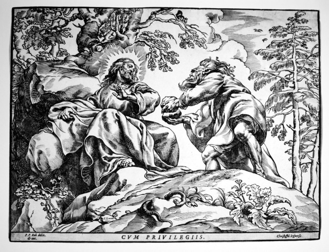 Christoffel Jegher, ‘The Temptation of Christ by the Devil (2nd State)’, 1633-1635, R. S. Johnson Fine Art