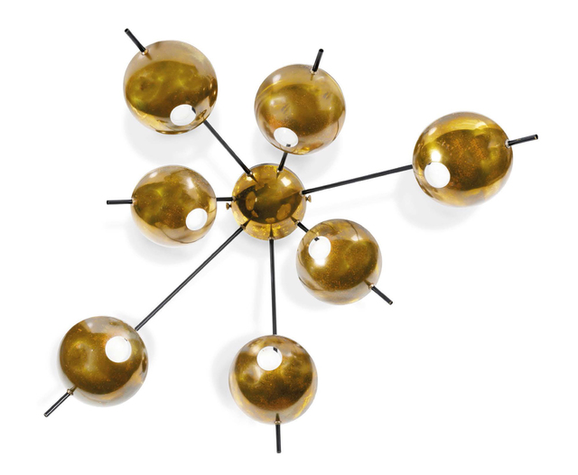‘Adjustable wall light’, Circa 1955, Design/Decorative Art, Brass, metal, Aguttes