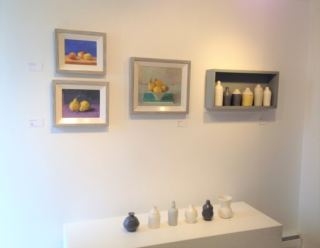 Sarah Spackman paintings with Linda Bloomfield Ceramics - Dialogues Exhibition Sarah Spackman paintings with Linda Bloomfield Ceramics - Dialogues Exhibition